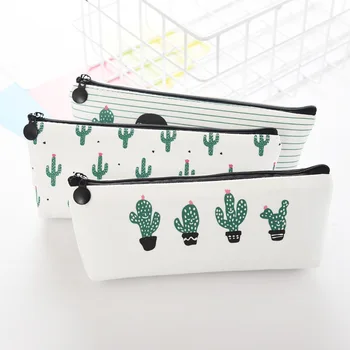 

eTya Women Girl Small Cosmetic Bag Fresh Canvas Make Up Makeup Storage Pouch Purse Organizer Cute Cactus Students bags