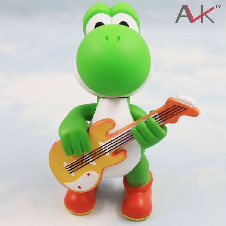 Cute Yoshi with Guitar(From Super Mario) PVC Figure Display Toy Concert