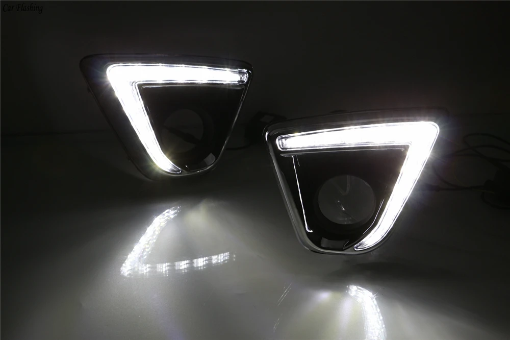 Автомобильная проблесковая 1 комплект светодиодный для Mazda CX5 CX-5 2012 2013 DRL Дневной светильник с желтым сигналом поворота