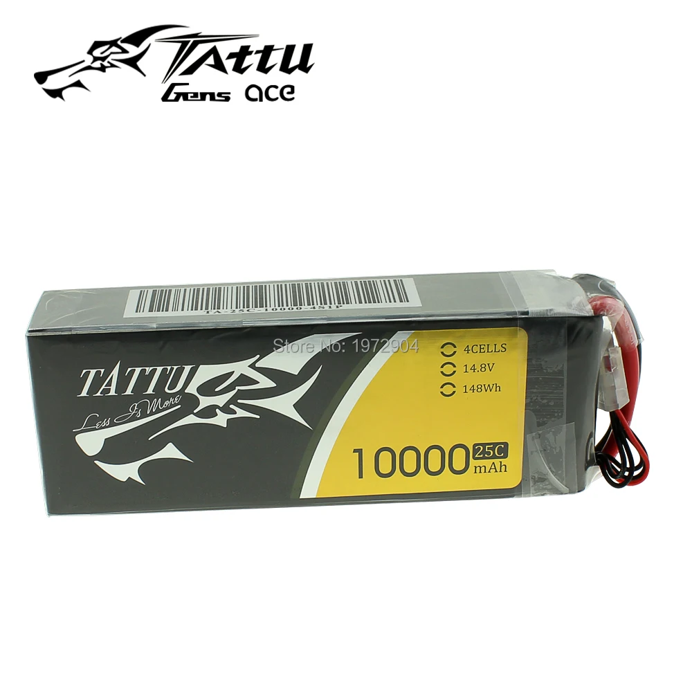 Tattu 10000mAh 4S 14,8 V 25C 148Wh Lipo батарея для больших моделей летательных аппаратов экспериментальные Роботы и другие динамики