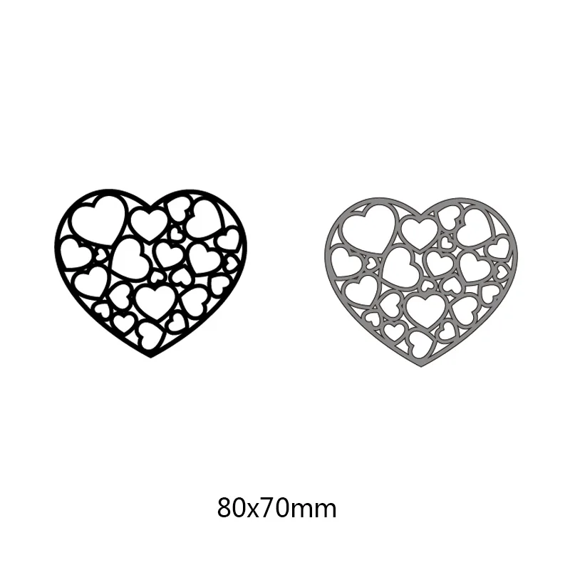 

heart pattern frames metal steel cut dies DIY Scrapbook Album Paper Card Cutting Dies Stencil for card Crafts new fashion