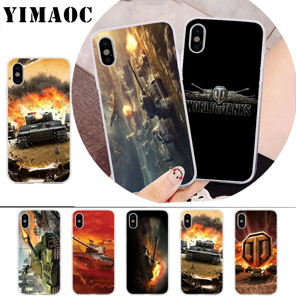

YIMAOC world of tanks Soft Silicone Case for iPhone X r s Xr Xs Max 8 7 6S 6 Plus 5 5s SE