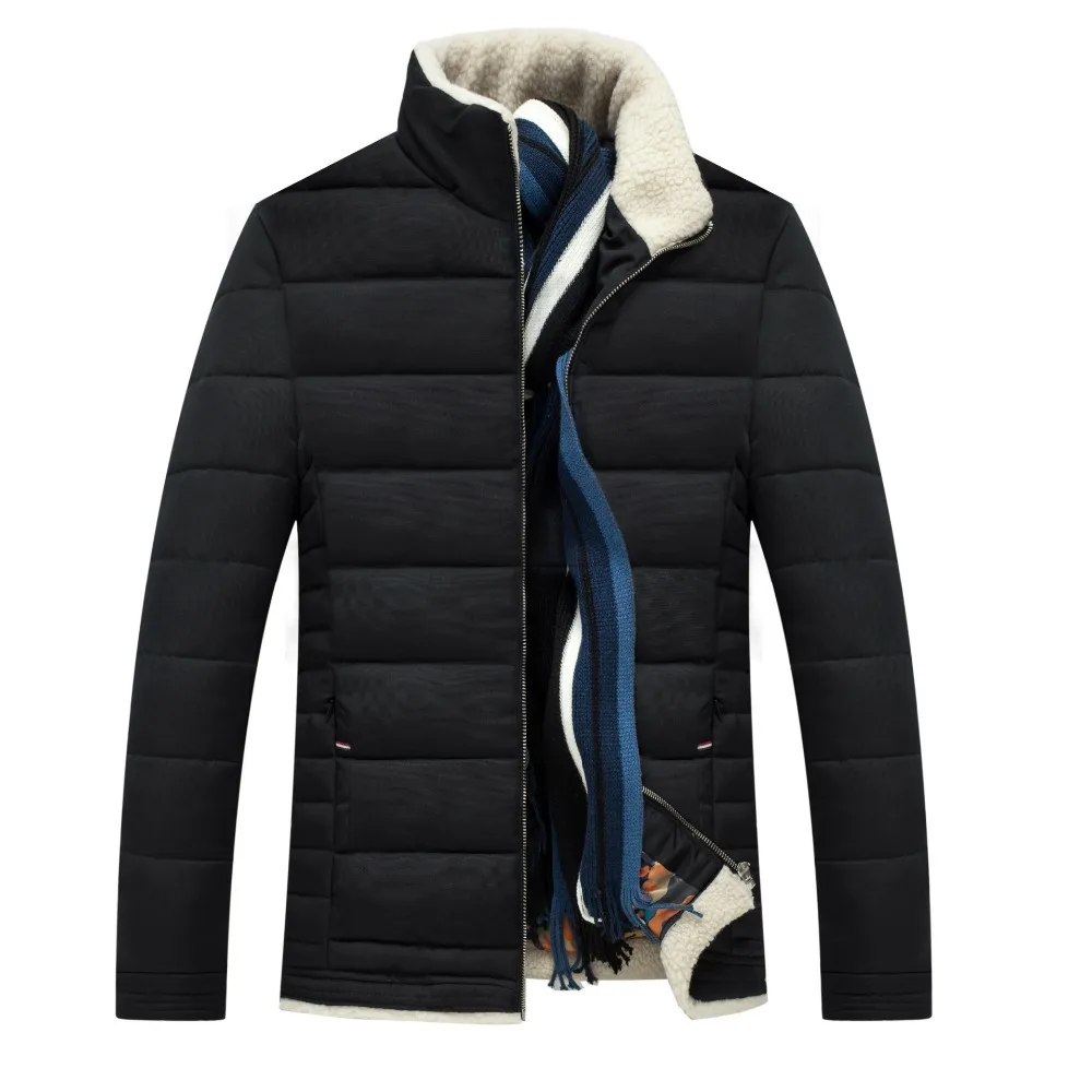 2017 azul Negro Abrigos Invierno Hombres Chaquetas Delgado Equipada Idea Chaqueta Jaqueta De Masculino Moda naranja rojo Novedosa Gruesa Acolchado Cremallera Algodón Masculina Casual 5xHqwgnRSq