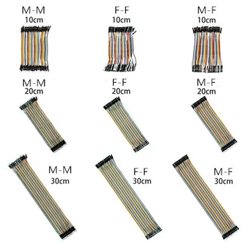 

40PIN 10CM 20CM 30CM Dupont Line Male to Male + Female to Male and Female to Female Jumper Dupont Wire Cable For PCB DIY KIT