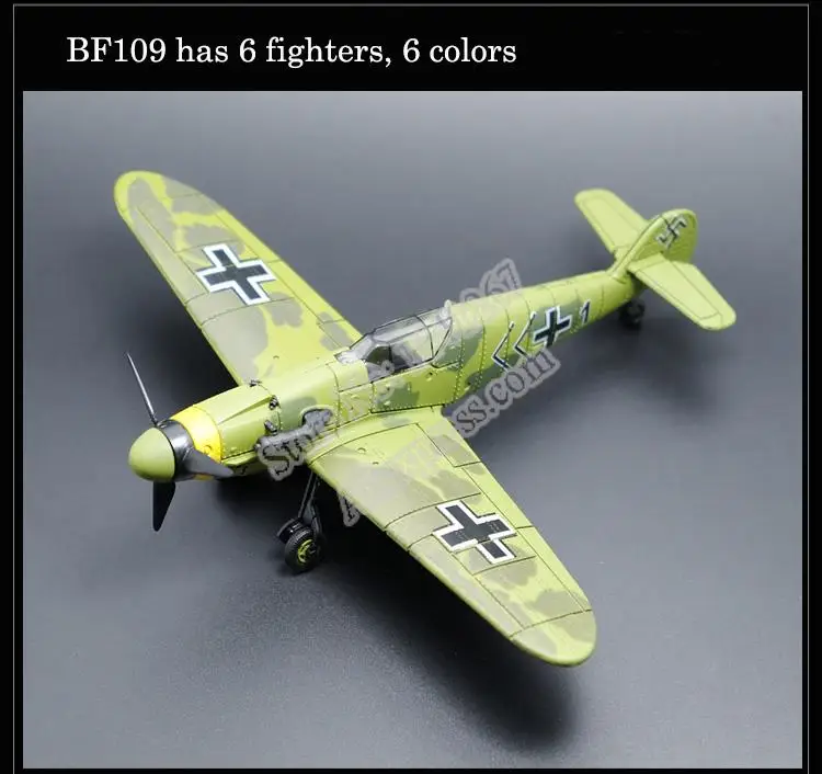 6 шт./компл. 4D Вторую мировую войну Германии Истребитель модель 1:49 Пластик в собранном виде военный самолет модель игрушка для детей