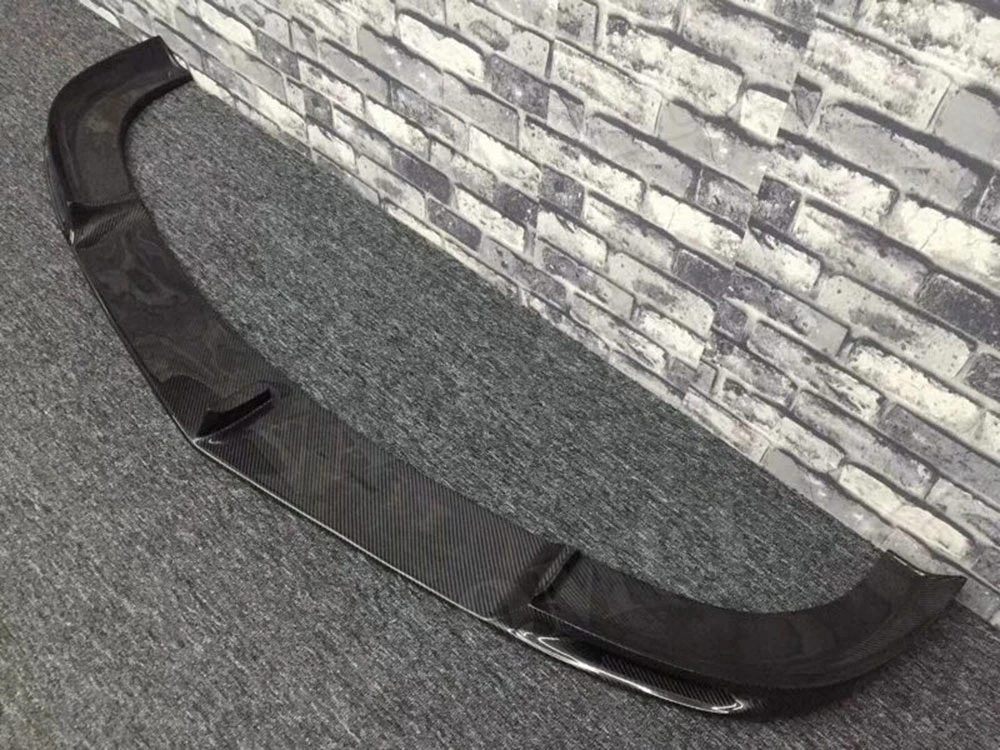 C Class Carbon Fiber Front Bumper Lip Spoiler for Mecedes Benz W204 C63 AMG 2012- FRP Head Chin Shovel Guard Car Styling