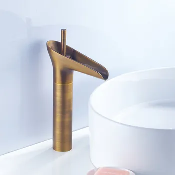 

Free shipping luxury solid brass antique bathroom basin faucet with top quality bronze finished bathroom basin sink water faucet