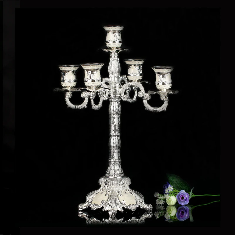 

Candle Holder5-arms Candle Stand Wedding Event Candelabra Candle Stick Candelabra Centerpiece for Wedding Candlestick 50XX098