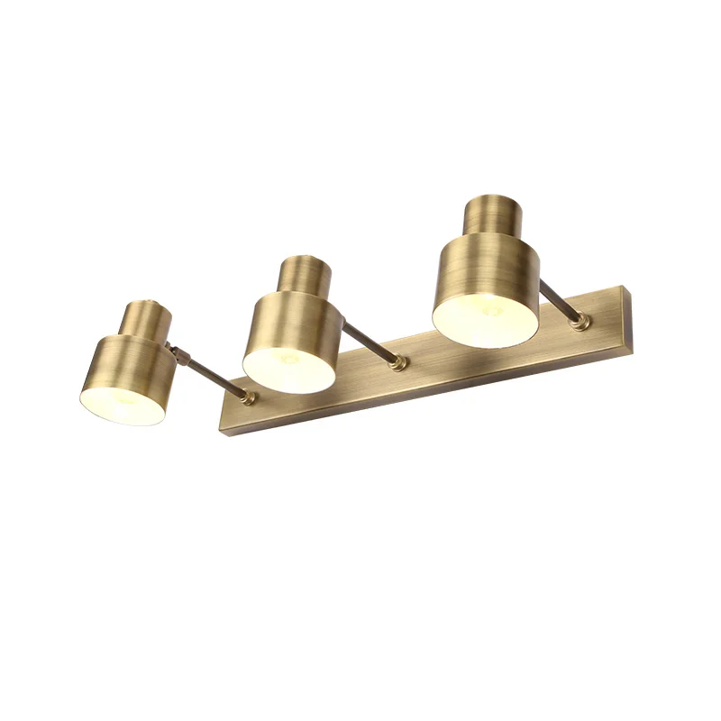 

Bathroom Wall Lamp Luxury Pure Copper Vila Mirror Front Wall Sconces Modern Washroom Stair Case Wall Lighting Fixtures