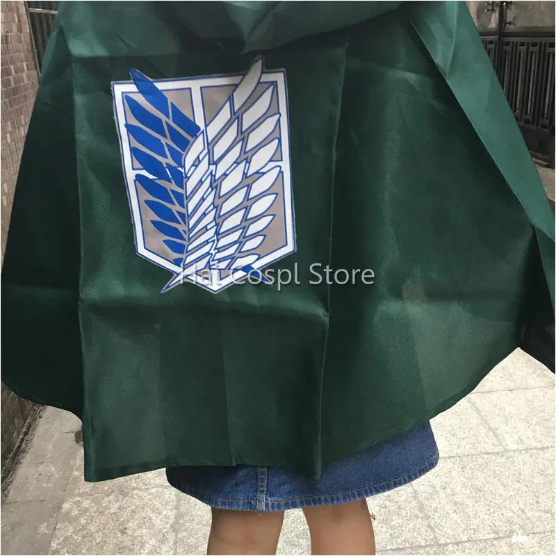 Attack On Titan Costume Green Cloak Japanese Anime Cosplay Shingeki No Kyojin Hoodie Eren Levi Mikasa Cloak Scout Legion Coat