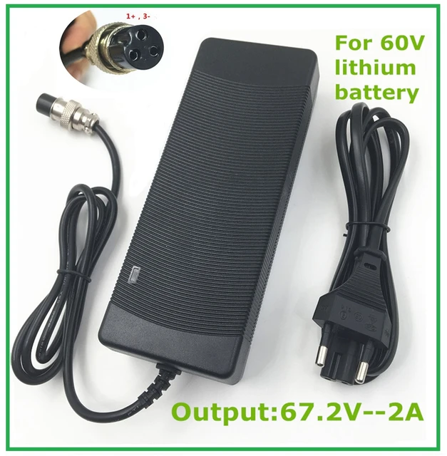 67.2V2A 67.2V 2A li-ion battery charger for Wheelbarrow Electric self  balancing unicycle scooter XLRF XLR 3 recharger Freeshipp - AliExpress