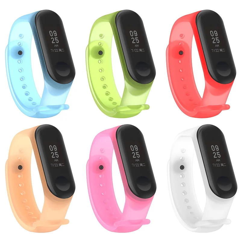 

Sport Strap Transparent Silicone WristBand For Xiaomi Mi Band 4 Watch Smart Bracelet Accessories Mi Band 3 Strap Replacement