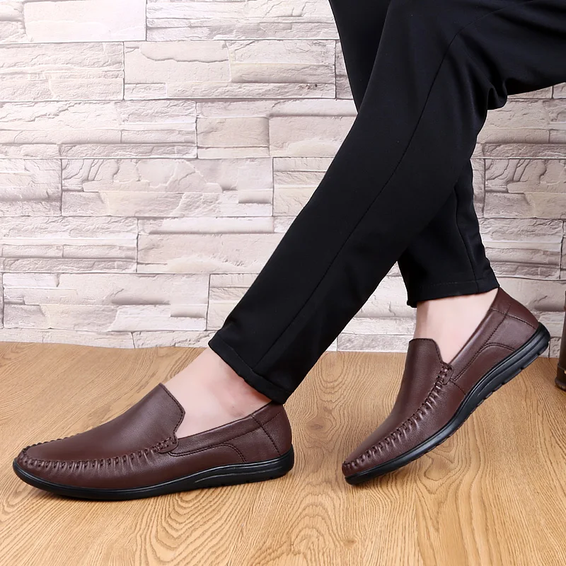 Мужские мокасины из натуральной кожи; модная обувь для вождения; дышащие мужские лоферы на плоской подошве; zapatos hombre; повседневная обувь