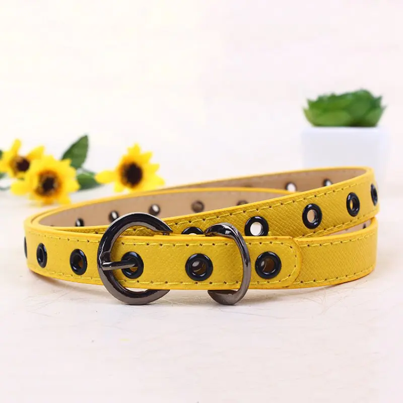 Kids Boys Girls Belt Child Waistband Classic Color Leisure Waist Strap Children PU Leather Belts