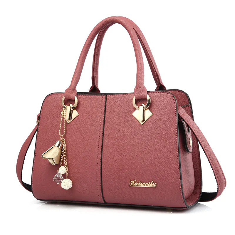 Винтажная черная одноцветная женская сумка с кисточками, повседневная женская сумка-мессенджер, женские вечерние сумочки, большая Вместительная деловая сумка-тоут - Цвет: Brown
