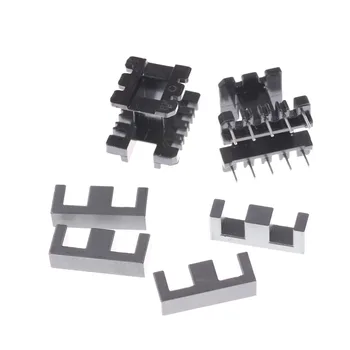 

5Sets EE25 5+5pin Transformer Bobbin PC40 Ferrite Core Vertical 5SET =10 Ferrite Halves + 5 Bobbin