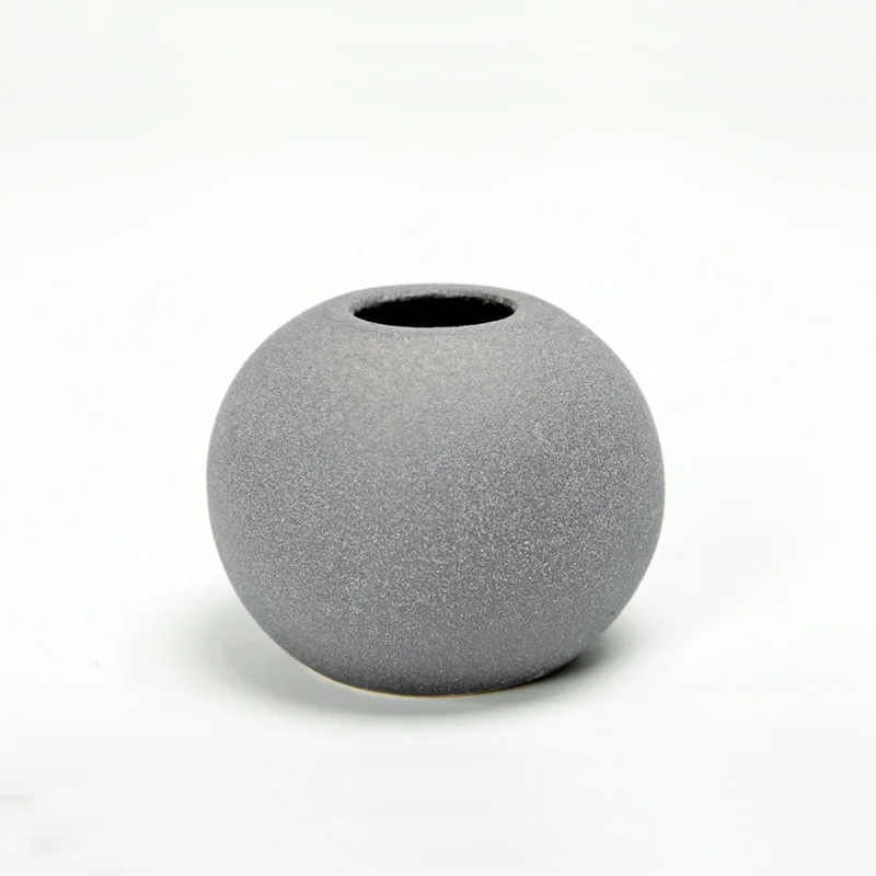 Креативная средиземноморская керамическая ваза для домашнего рабочего стола украшения серый Европейский минималистичный цветок - Цвет: 6