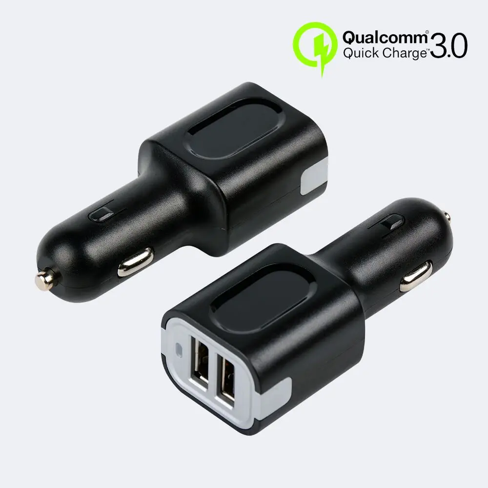 

New private model Amazon 3C dual USB Car Charger dual QC3.0 Two-way fast charger charging