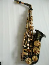 Alto Saxophone 54 Black nickel gold key Lacquer Professional Saxophone Saxophone High Eb Tone with nozzle