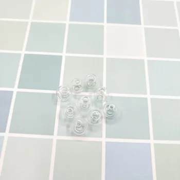 

1000pcs/lot 10mm empty glass globe dome locket vial pendant glass bottle vial Two Hole pendant fashion diy jewelry accessories