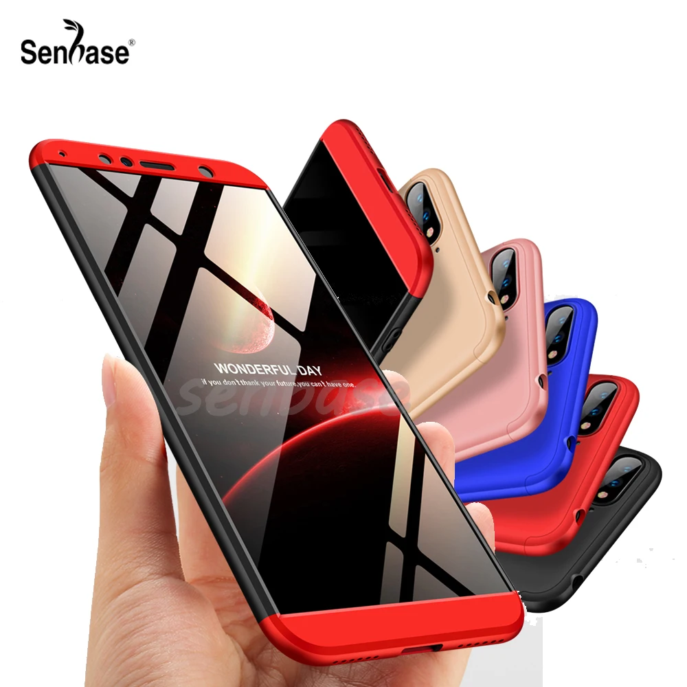 

For Huawei Honor 7A Pro 7C Case 360 Full Protective 3 in 1 Matte Hard Cover For Y6 Prime 2018 Enjoy 8E 7C Russian Version Case