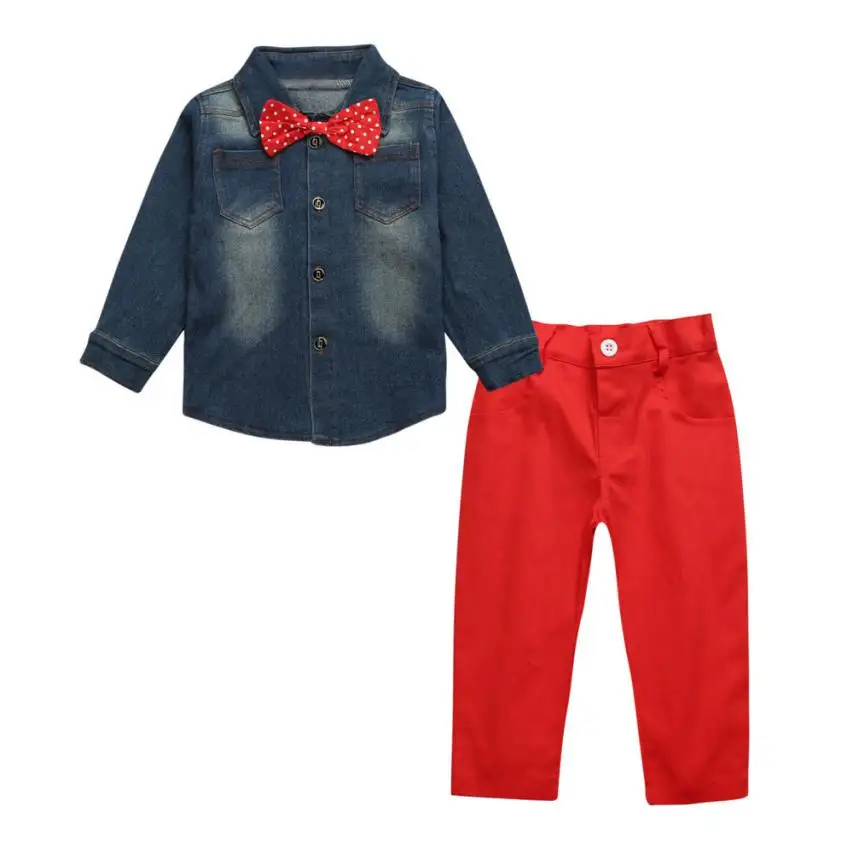 Г. комплект одежды для малышей, 1 комплект с длинными рукавами, красивая джинсовая футболка для маленьких мальчиков+ штаны, комплект одежды, 27