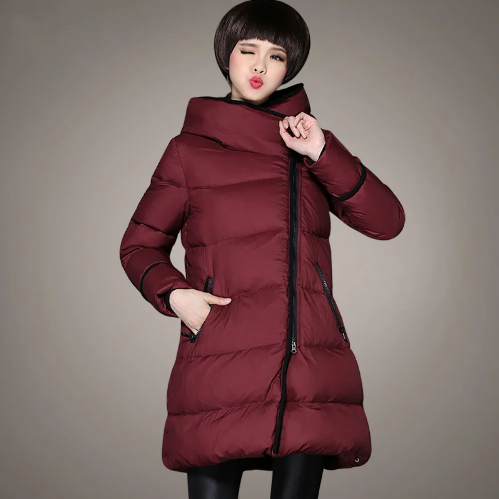 Новинка, женские пуховики размера плюс L~ 4XL,, зимняя парка с капюшоном, средней длины, уплотненное пальто, женская дизайнерская одежда на молнии