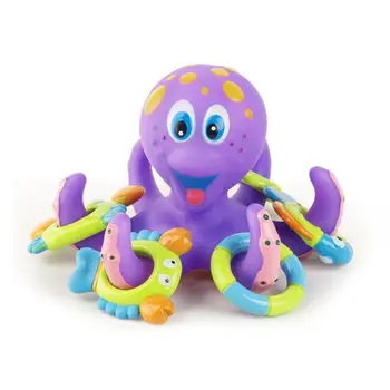 

Octopus throwing circle small octopus kids bathing toy puzzle baby bath water toy octopus