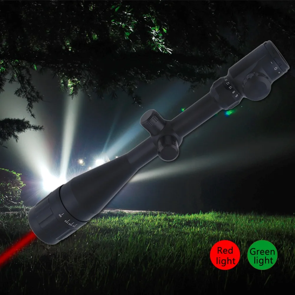 

(Ship From US) New Arrival 6-24x50 Aoe Scope Red & Green Mil-dot Illuminated Optics Hunting Shooting Tool Accessories