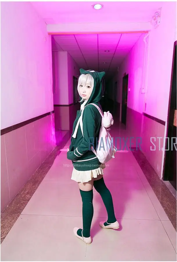 Danganronpa Nanami ChiaKi девушки Лолита розовый кот Сумка рюкзак косплей аксессуары опора