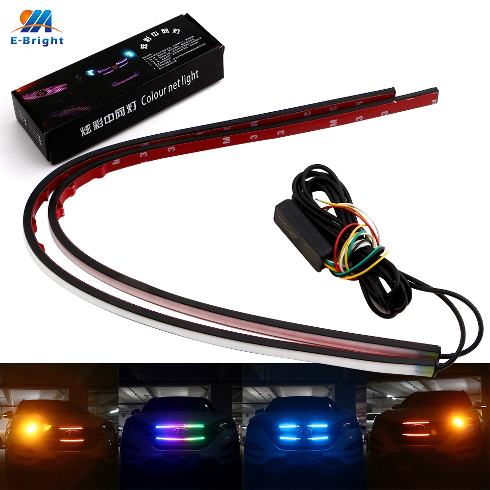

1Set(2PCS/4PCS) RGB 5050 SMD 36 LED Auto Flashing Dynamic Streamer Turn Signal Warning Net lights Day light Waterproof 12V Leds