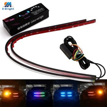 

1Set(2PCS/4PCS) RGB 5050 SMD 36 LED Auto Flashing Dynamic Streamer Turn Signal Warning Net lights Day light Waterproof 12V Leds