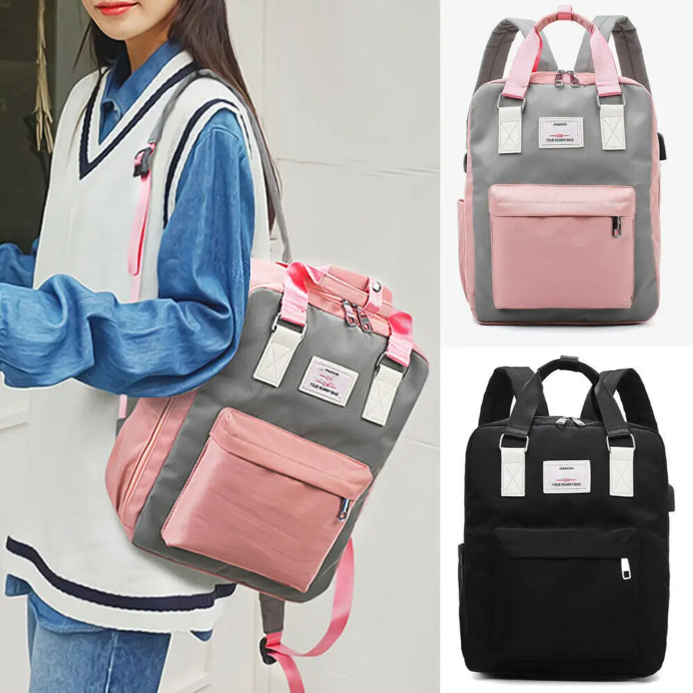 

Large Classic Unisex Multifunction Anti-Theft USB Charging Backpack Oxford Cloth WaterproofNotebook Travel Bag CA