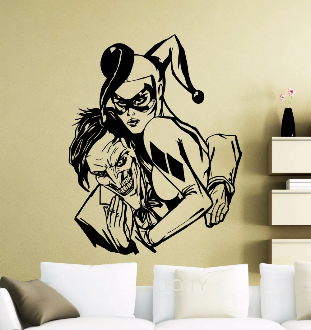 Aliexpress.com : Buy Harley Quinn and Joker Vinyl Sticker 