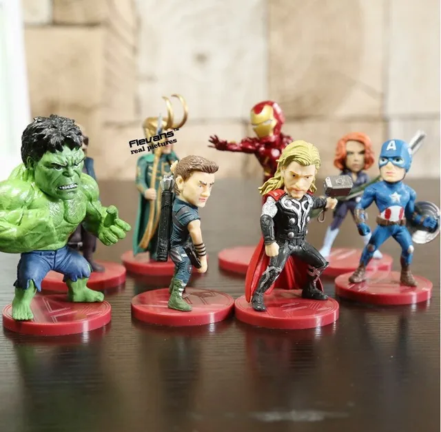 【25％OFF】 8pcs/set The Avengers Super Hero Hulk Iron Man Captain アメコミ