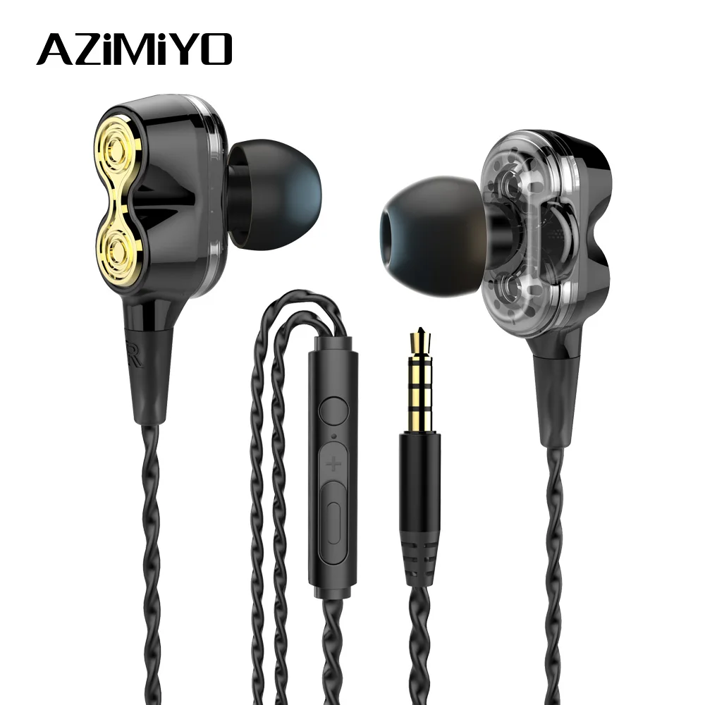 AZiMiYO DJ2, наушники с басами, наушники-вкладыши, спортивные проводные наушники с микрофоном для телефона, xiaomi, huawei, iPhone 6, наушники HIFI, наушники