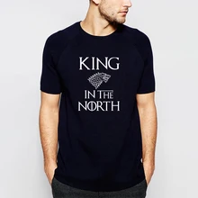 Футболка для мужчин с принтом "Король престолов", лето, Забавные футболки для ТВ-шоу, футболка с коротким рукавом в стиле хип-хоп, уличная одежда, BZ0101