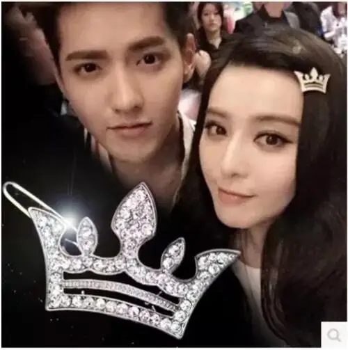 

ts293 Female charm Wedding party gift simple fashion alloy crystal crown tiara female hair clip Best gift for friends