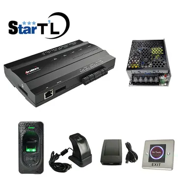 

Inbio160 fingerprint access control RFID door access control system Kit +12V3A battery function power+FR1200+Zk4500 Reader