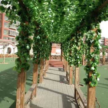 

12pcs 2.3M Long Artificial Plants Green Ivy Leaves Artificial Grape Vine Fake Foliage Leaves Home Wedding Bar Decoration