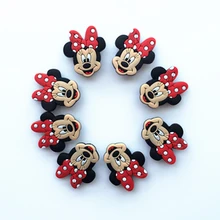 Wholesale 50pcs Random Mixed Mickey Minnie Shoe Decoration Shoe Charms fit Children Croc shoes Accessories Birthday Party Gifts