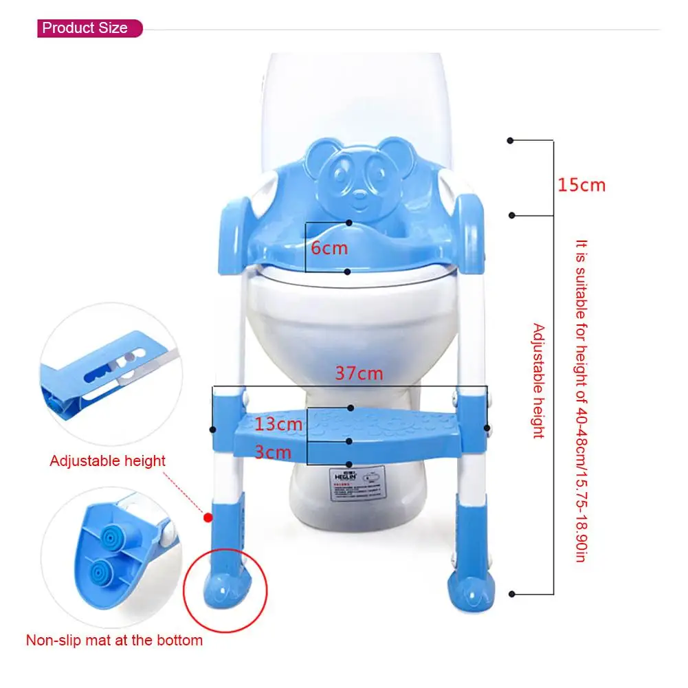 Детский Туалет Тренажер безопасности нескользящий стул-лестница с регулируемая лестница детский Туалет Обучение нескользящее Складное Сиденье