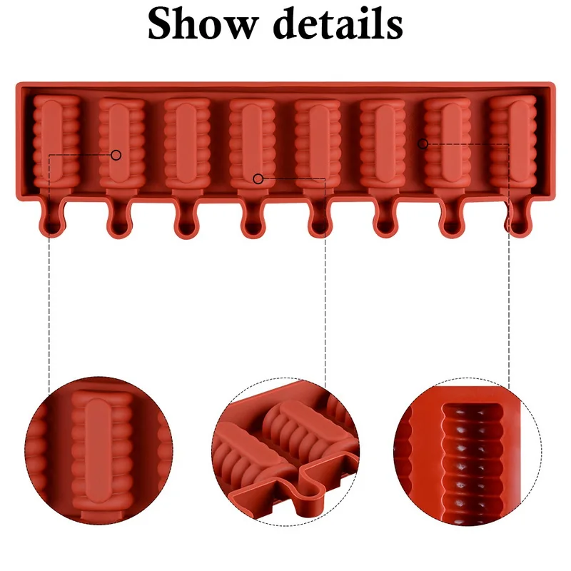 Hifuar 8 полостей силиконовые формы для крема льда леденцы формы для мороженого бар формы летние домашние DIY кухонные формы для кубиков льда