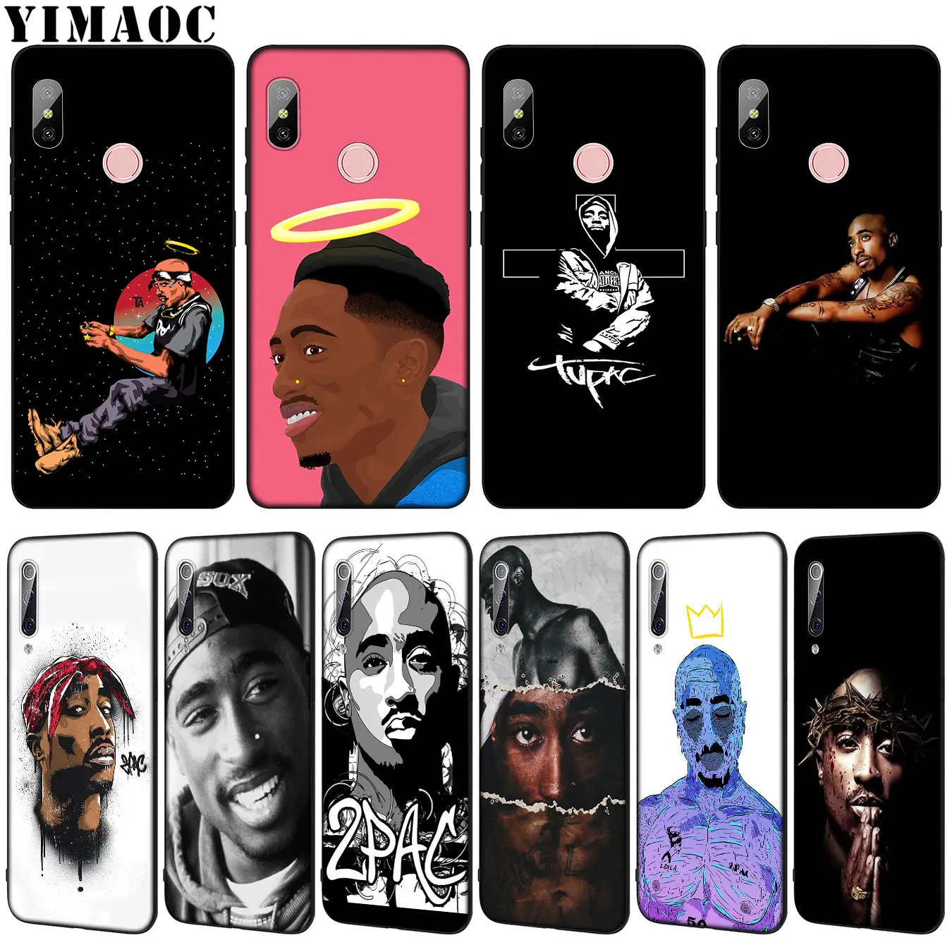 YIMAOC 2pac Тупак Корона 2 pac Rap мягкий чехол для телефона Xiaomi Mi 10 9 9T CC9 CC9E 8 SE A3 Pro A1 A2 Lite 6