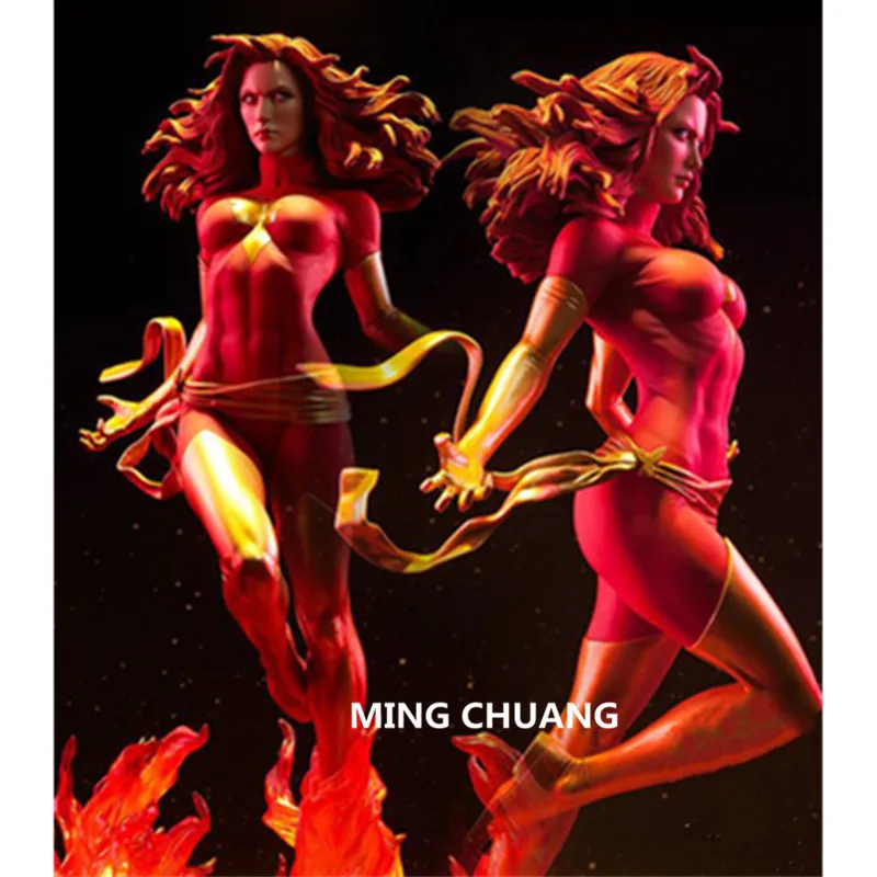 Статуя X Men Marvel Girl 22 дюйма грудь джинсы серый лето полная длина портрет фигурка GK
