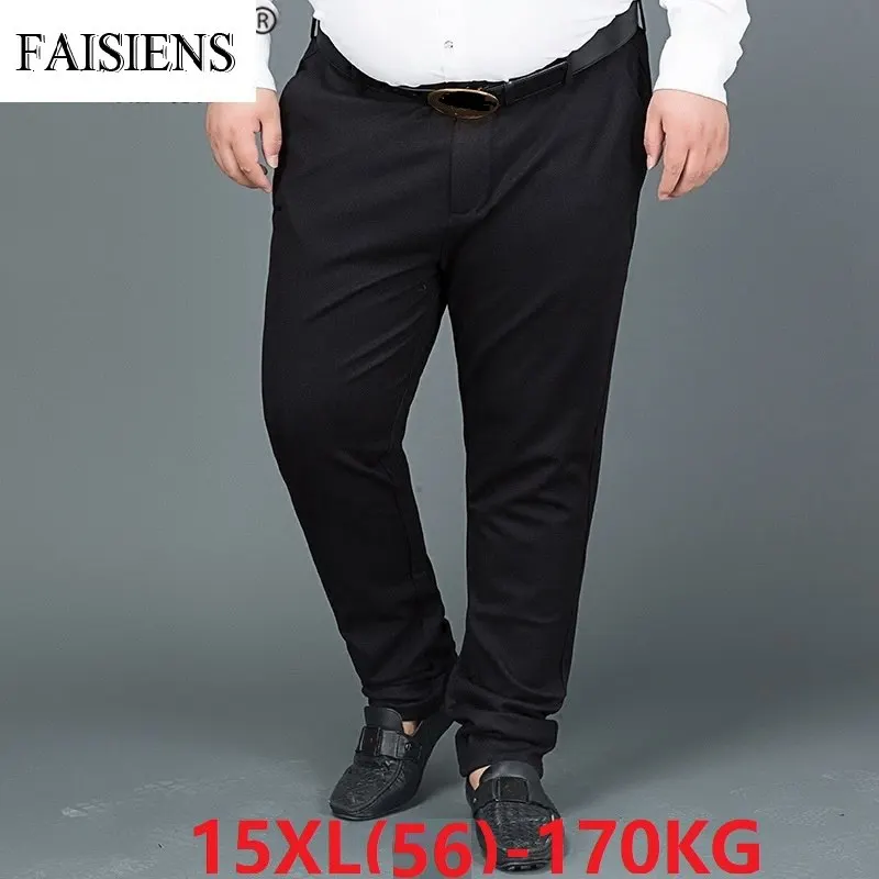 Формальные Для мужчин плюс Размеры большой 8XL 9XL 10XL костюмных брюк 12XL 14XL 15XL Бизнес брюки в деловом стиле прямые 48 50 52 54 58 более Размеры брюки