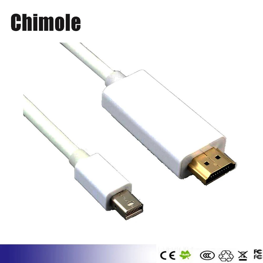 

Mini DP to HDMI cable Gold Plated Mini DisplayPort to HDMI HDTV Cable for Dell Lenovo computer Apple MacBook Microsoft Surface