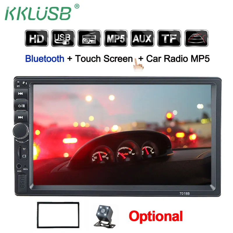

2din Car Radio 7 inch Touch mirrorlink Android Player subwoofer MP5 Player Autoradio Bluetooth Rear View Camera tape recorder