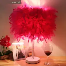 Европейский стиль перо Настольная лампа свадебного торжества декоративные лампы прикроватная тумбочка для спальни творческая гостиная освещения