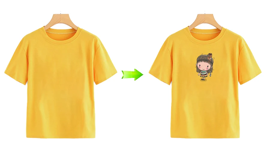 Kawaii патчи термоприклеивание, наклейки легко печатать Утюг на мультфильм Parches моющиеся DIY персональный аксессуар Аппликация
